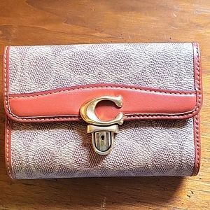 NWT Coach signature leather wallet